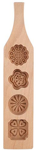 TOPINCN Mooncake Mold, Mid-Autumn Festival Wood Pastry Mold Making Mung Bean Cake Ice Skin Baking Tools (#2)