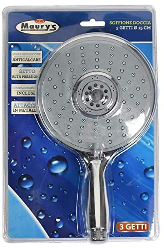 Maury's Soffione Doccia 3 Getti Diametro 15cm 3 Funzioni