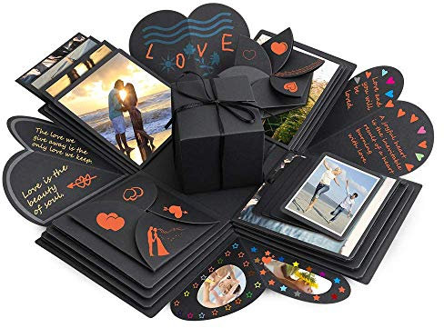 aoory Überraschung Box Explosion Box DIY Geschenk Scrapbook Und Foto Album Schwarz