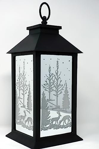 Schlaraffenland Outdoor Laterne Winterwald mit Timer und LED Beleuchtung