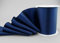 25 m x 112 mm Satinband SOPHIE DUNKELBLAU (624) Satin Tischband Tischläufer Schleifenband ohne Draht breites weiches Band Tischdekoration Tisch Deko Geschenkband mit einseitigem Glanz