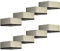 SOTECH Lot de 8 pieds de meuble MOTEL 30 mm 65 x 65 mm Aspect inox Pieds de meuble en aluminium