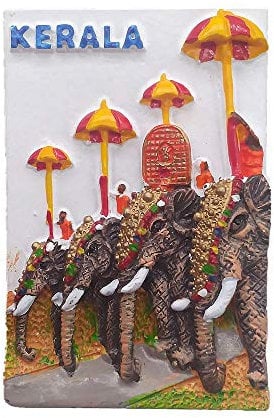 3D Kerala India Fridge Magnet Travel Souvenir Gift Home Kitchen Refrigerator Decoration Magnetic Sticker Craft Collection