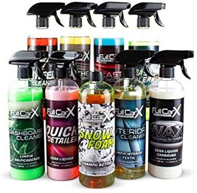 AutoFullCar - Kit Limpieza Y ACONDICIONAMIENTO Interior Exterior Detailing FullCarX - 750 ml. Unidad - Limpieza Coche - Car Detailing