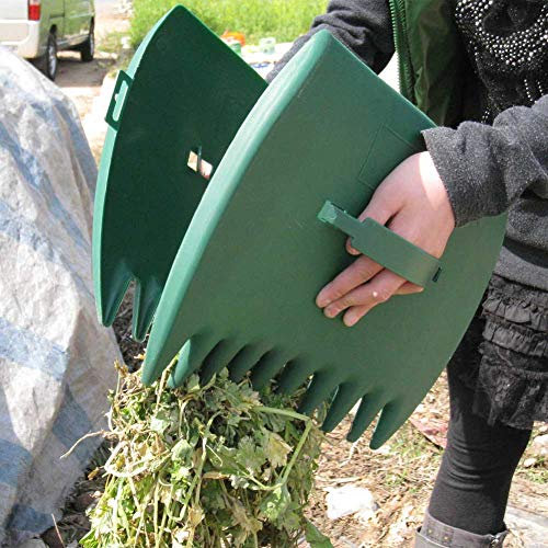 FADDARE Leaves Grabber, Pack of 2 Handheld Large Leaf Grabber Serrated Cleaning Tool for Garden Lawn Yard Leaf Rubbish Waste Grass Collecting Removal