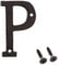 Betorcy 3 Inch Address Number, House Numbers for Outside, Cast Iron Metal Letter Garden Door Mailbox Decor with Screws, Black Letter P