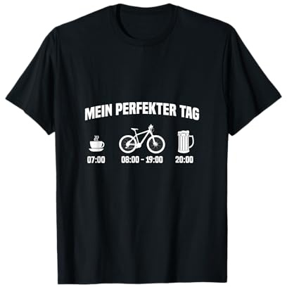 Mein perfekter Tag - Lustiges Fahrrad Mountainbike MTB T-Shirt