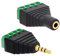 1x Klinken Buchsen + 1x Stecker 3,5mm Adapter > Terminalblock 4 Pin Schraub Klemme Set