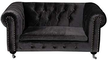 jvmoebel Chesterfield 2 Sitzers Klassische Luxus Barock Rokoko Sofa Textil Leder Couch