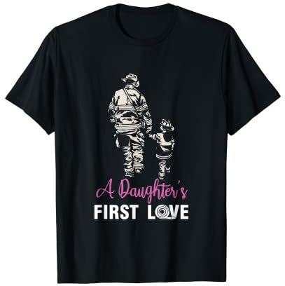 Feuerwehr Vater Tochter Feuerwehrmann Feuer Brandschutz T-Shirt