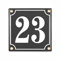 Numero Civico Esterno con Indirizzo - 15x15 cm - Targhe Personalizzate in Ceramica (Antracite)
