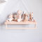 SayasNoy Mensola da Muro Cameretta Bimbo/Bambini, Sospesa con Perline di Legno e Portasciugamani, per la Decorazione Soggiorno, Corridoio (Grigio)