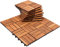 Jiubiaz 33x Holzfliesen aus Akazienholz 30 x 30cm, Holzfliesen Balkon, Terrassenfliesen, Bodenbelag mit Drainage, Fliese Leicht verlegbar(12 Latten | 3 m²)