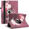 Custodia Cover per iPad 9.7 2018 2017/ iPad Air 2/ iPad Air – 360 Gradi di Rotante Cover Protettiva Case con Funzione di Auto Svegliati/Sonno per iPad 9.7 6/5 Generazione (Purple Peony)