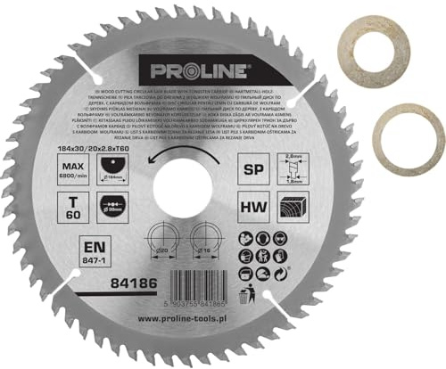 84186 Schild mit gesintertem Holzkarbid, 184 mm, 60 Zähne, Prolin