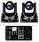 AVKANS 30X NDI PTZ Camera Kits - 2pcs 30X NDI Camera with 1pcs IP Joystick Controller Package for Church Live Streaming Video Production（2X AV-CM30-NDI and 1x AV-Joy-IP）