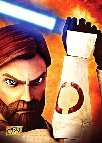 Displate – Metallposter - Magnet-Montage - Star Wars - Clone Wars Character Posters - Obi-Wan - Größe L - 67,5x48cm