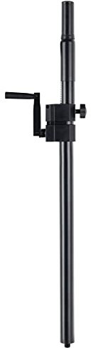 Pronomic Distanzrohr M20 mit Kurbel - Distanzstange aus Stahl - Mit Kurbel zur einfachen Höheneinstellung - Zur Montage von Topteilen auf Subwoofer - Länge: 95-148 cm - M20-Gewinde - Schwarz