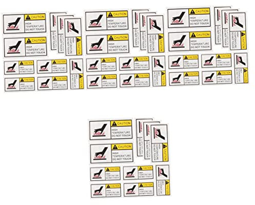 Baluue 40stücke Hochtemperatur-warnaufkleber Für Mechanische Instrumente Hochtemperatur-warnung Selbstklebende Etiketten Für Heiße Oberflächen Innen Und Außen Verwendbar