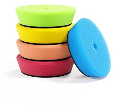 Royal Pads AIR Polierpad Set (Ø 75mm) - Premium Polierschwämme für Exzenter & Rotations Poliermaschinen - Auto polieren, Schleifen, wachsen, Wachs Klett Schwamm Pad | 5 STK.