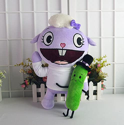 2 Stück/Set Happy Tree Friends Plüschpuppen, Htf Lammy & Amp Mr. Pickels Stofftiere Dekokissen, Anime Fan Raumdekoration Ornament