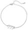 PAMTIER Engels Zahl 777 Armband Damen Edelstahl Verstellbare Gliederkette Zierlich Einfacher Numerologie Schmuck Silber