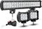 RIGIDON 45cm 108W LED Arbeitsscheinwerfer Bar mit 12V Kabelbaum kit, 2 Pcs 10cm 18W Flutlicht Led Scheinwerfer Offroad Wasserdicht für 4x4 Auto Traktor SUV ATV 6000K Weiß Zusatzscheinwerfer