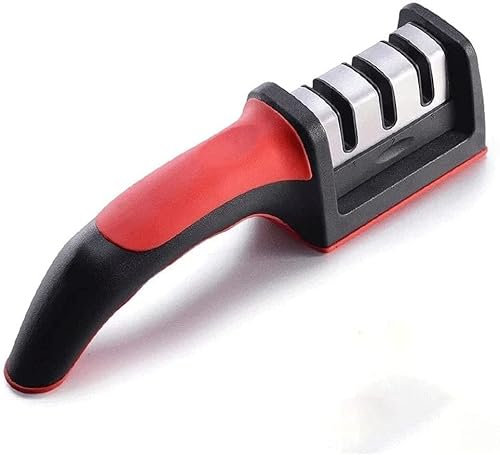 CAFFIA Afilador de cuchillos Chef Kit de afilador de cuchillos, cuchillo de cocina profesional/tijera/acero de tungsteno/diamante/afiladores de cerámica 4 en 1 herramienta de afilado de cuchillas, her