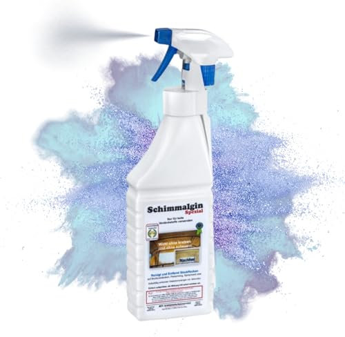 Generisch Schimmalgin Spezial Stockfleckenreiniger 1L Schimmelentferner Stoffe Outdoorstoffe Boot Markise Plane Vogelkot Moder Moos Textilien zahlreiche organische Verschmutzungen