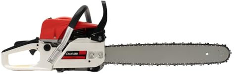 Petrol Chainsaw, 20 inch Bar Powerful Electric Chainsaw, 2-Stroke Chain Saw Petrol for Effortless Cutting of Wood, Trees and Branches