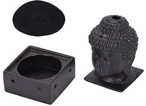 LIFKOME Buddha-Statue Weihrauchbrenner Dekoration Keramik Weihrauchhalter Für Dekoration Weihrauchbrenner