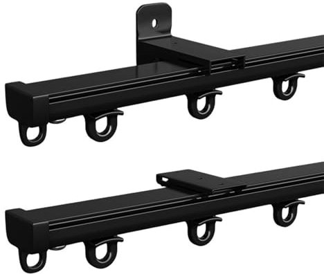 Aluminium Vorhangschienen-Set, Hochleistungsgardinenstangen, Decken- Oder Wandmontage, Geeignet Für Raumtrennungen, Vorhänge Für Wohnmobile, Duschvorhang(Color:A,Size:CEILING_6M/19.68FT(6X1M))
