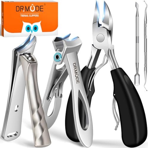 Coupe ongle professionnel, pince coupe ongle pied pour ongles épais pour personnes âgées avec large ouverture, kit coupe ongle allemand pour hommes ongles incarnés avec lame incurvée inclinée
