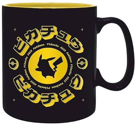 ABYSTYLE - Pokemon Pikachua Tasse, Schwarz, Ikonisch