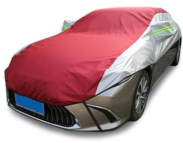 LinGKon Halbgarage Autoabdeckung für Mercedes SLK R170 230,Maßgeschneiderte Autoplane Wasserdicht Anti-UV Staubdicht schneesicher mit reflektierenden Streifen