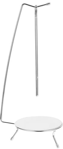 Cabilock Soporte Para Brochetas De Barbacoa, Colgador De Kebab, Accesorios De Bbq, Rejilla De Acero Inoxidable Con 2 Pinchos, Ideal Para Picnic Y Camping