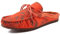 Ninepointninetynine Mocassins pour homme en cuir végétalien à motif floral - Mocassins légers à talon plat - Antidérapants - Classique, rose rouge, 39 1/3 EU