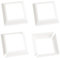 UFURMATE Post Base Cover 4Pcs 100x100mm Kunststoff Post Base Cover Platten Weiß Dekorative Split Post Rock Abdeckung Quadratisches Geländer Basisabdeckung für Treppenhandlauf Zaun