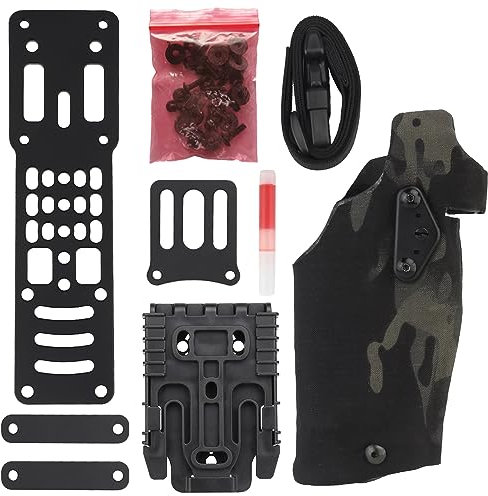 ANSNOW Taktischesenholster, Als-Verriegelung, Kompatibel Glock17 + X300 Lampe Metall Modularerenholsteradapter Jagd Airsoft-Ausrüstung/Bcp