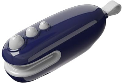 Ailan Mini Beutelversiegeler, wiederaufladbarer 2 in1Beutel Heißsiegeler mit Schneider, tragbare Beutelversiegelungsmaschine für Chips, Snacks, Plastiktüten halten frisch (Blau)