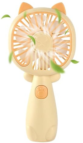 Bexdug Persönlicher Handventilator, Handventilator - Cartoon USB wiederaufladbarer persönlicher Ventilator,Persönlicher Ventilator mit niedlicher Katze, Handventilator, wiederaufladbarer