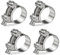 Collare Stringitubo a Bullone in Acciaio Inox 4 Pezzi Fascette Stringitubo Fascette Metalliche Fascetta Stringitubo Morsetto Stringitubo Campo di Serraggio 48-51mm Morsetti per Tubature Tubo Auto