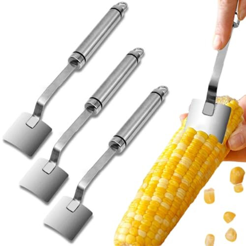 Maiskolbenschäler, Maiskolbenentferner, Maiskolbenentferner, Maisdrescher, leicht zu reinigender Maisschäler, Edelstahl-Splitter-Werkzeug, geeignet für Zuhause, Küche, Restaurant, Koch,