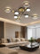 Moderne LED-Deckenleuchte Dimmbare Deckenlüster Semi-Flush Mount Decken Licht mit Fernbedienung Kronleuchter Gold Kronleuchter Schwarz für Wohnzimmer Schlafzimmer Esszimmer Büros (Schwarz, 8 Köpfe)