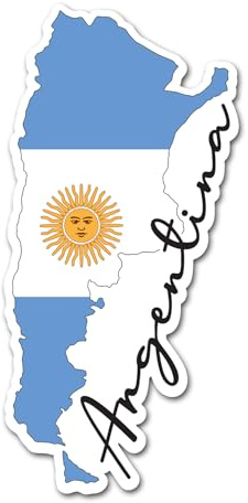 2 x 10cm Argentina Flag Vinyl Stickers - Map Travel Holiday World Country Geography School Location Decal Scrapbook Sticker #82947