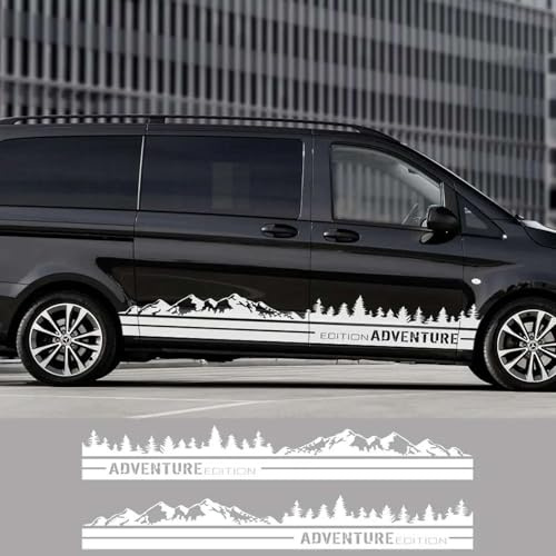 AENQNVK Car Mountain Styling Aufkleber Aufkleber, passend für Mercedes Benz Vito V-Klasse Viano W638 W639 W447 Marco Polo EQV Zubehör