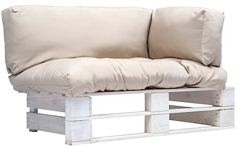 Genérico WenjingqiES-277380 Gartensofa aus Paletten Kissen Farbe Kiefernholz
