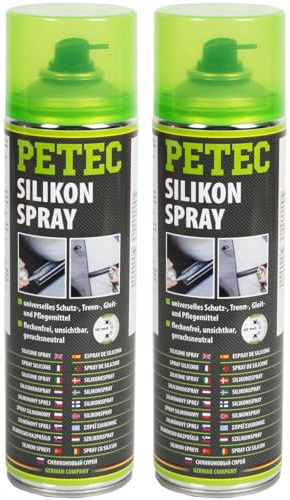 PETEC 2x 70850 Silikonschmierstoff (500 ml) | 2x 70850, PETEC Silikonspray 500 Ml, Silikonspray