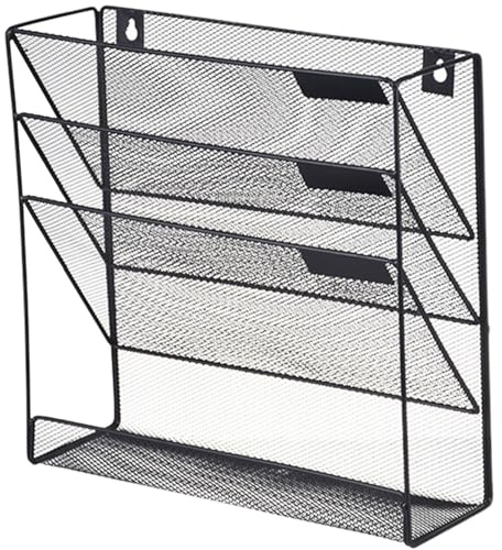 Wand-Ordner-Organizer: Schreibtisch-Ordnerregal, platzsparendes Bürobedarf, multifunktionaler Papierhalter zur Wandmontage | Aktenhalter für Studios