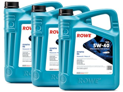 ROWE HIGHTEC SYNTH RS SAE 5W-40, 15 Liter (3x5L), 20001
